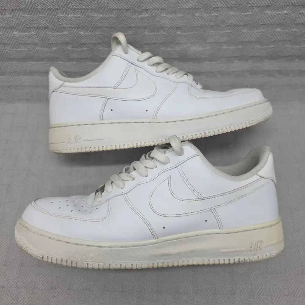 Nike Air Force 1 Triple White Men Size 12 CW2288-111
